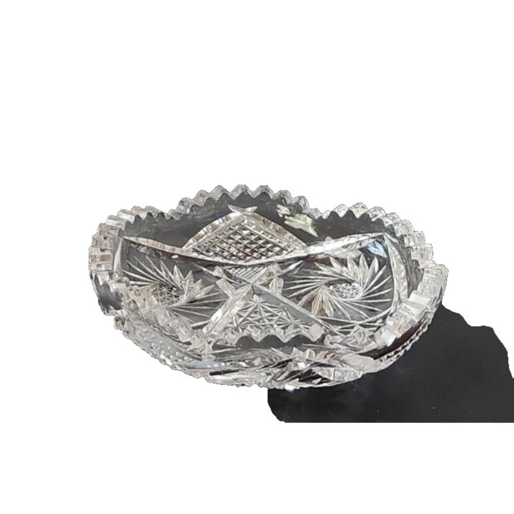 Vintage Cut Crystal Lead Glass Bowl